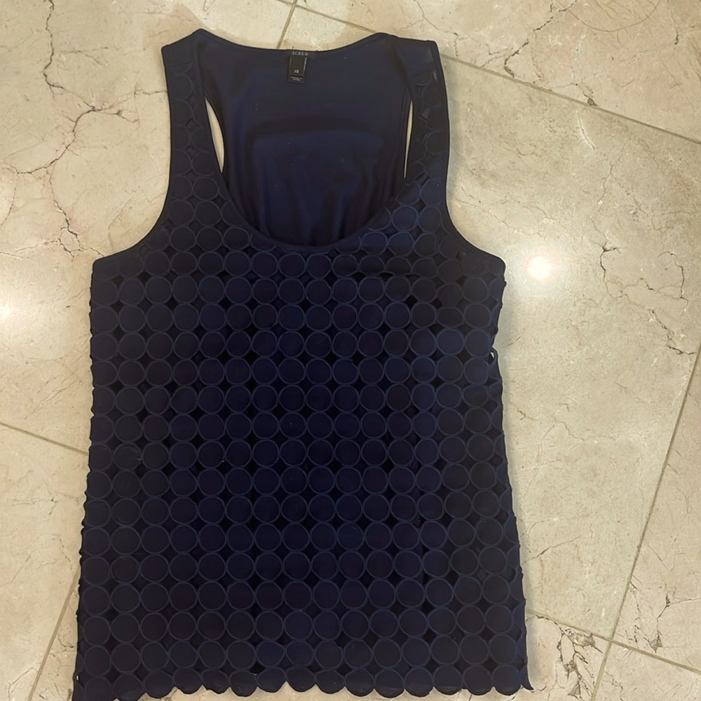J crew navy tank